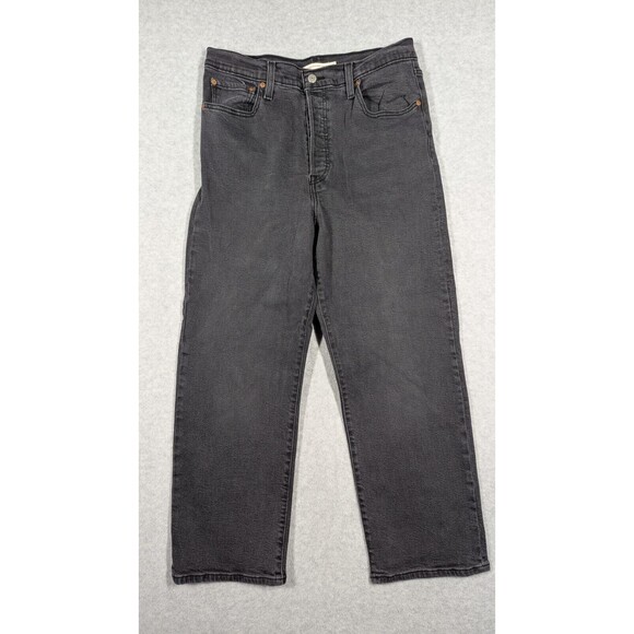 Levi's Women's Straight Leg Jeans - Dark Gray - Picture 1 of 13